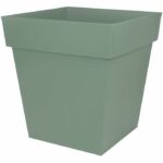 Comprar Eda plastique - maceta cuadrada toscana - 50 cm - 87 l - verde laurel