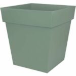 Comprar Eda plastique - maceta cuadrada toscana - 50 cm - 87 l - verde laurel