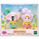 Comprar El dúo disfrazado de helado - sylvanian families - 5685 - bebé pingüino y gato rojo con disfraces exclusivos