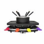 Comprar Fagor - fg816 combinación de limpiaparabrisas 3 en 1 + fondue + parrilla - 1100w - 1.5l de capacidad - 8 poones + 6 selecciones de fondue