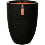 Comprar Florero bajo elegante - capi europe - rib nl - 46 x 58 cm - negro