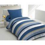 Comprar Home passion juego nórdico de microfibra stanis - 1 funda nórdica 140 x 200 cm + 1 funda de almohada 63 x 63 cm - azul