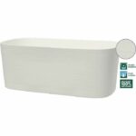 Comprar Jardinera con reserva de agua - garden id respect - blanco 50 x 17 cm - 100% residuos domésticos - 100% reciclable - superficie estructurada.