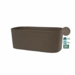 Comprar Jardinera con reserva de agua - garden id respect - taupe 50 x 17 cm - 100% residuos domésticos - 100% reciclable - superficie estructurada.