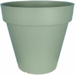 Comprar Jardinera redonda riviera soleilla - plástico - diámetro 60 cm verde arcilla