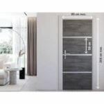 Comprar Kit de renovación para puerta interior - nordlinger pro - 4 hojas 85 x 50 cm y 3 perfiles 85 x 2 cm - gris Ágata