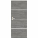 Comprar Kit de renovación para puerta interior - nordlinger pro - 4 hojas 85 x 50 cm y 3 perfiles 85 x 2 cm - gris Ágata