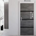 Comprar Kit de renovación para puerta interior - nordlinger pro - 4 hojas 85 x 50 cm y 3 perfiles negros 85 x 2 cm - gris Ágata