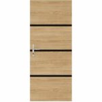 Comprar Kit renovación de puertas - nordlinger pro - 4 hojas 85 x 50 cm y 3 perfiles negros 85 x 2 cm - roble natural