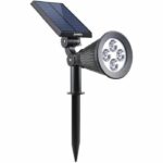 Comprar Lumisky foco solar exterior resistente al agua - 4 led blancos - 200 lm - cabezal giratorio a 90 ° c