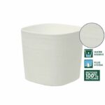 Comprar Maceta con reserva de agua - garden id respect - blanco 25 x 25 cm - 100% residuos domésticos - 100% reciclable - superficie estructurada