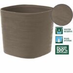 Comprar Maceta con reserva de agua - garden id respect - taupe 20 x 20 cm - 100% residuos domésticos - 100% reciclable - superficie estructurada.