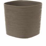 Comprar Maceta con reserva de agua - garden id respect - taupe 25 x 25 cm - 100% residuos domésticos - 100% reciclable - superficie estructurada.