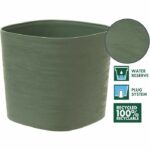 Comprar Maceta con reserva de agua - garden id respect - verdigris 40 x 40 cm - 100% residuos domésticos - 100% reciclable - superficie estructurada.