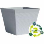 Comprar Maceta cuadrada - garden id - green care impact azul-gris - 29 x 26 cm - 10 años de garantía - 100% reciclado - resistente a los rayos uv/gel