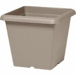 Comprar Maceta cuadrada - garden id - teramo taupe - 40 x 35 cm - resistente a los arañazos - efecto piedra - con agujeros