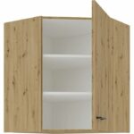 Comprar Mueble alto de esquina - modena - 89 x 89 cm - roble artesanal y negro mate - cuisinier