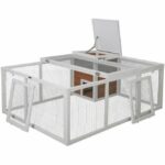 Comprar Recinto exterior para animales pequeños - kerbl - 132 x 102 x 59 cm - caseta integrada - malla metálica