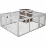 Comprar Recinto exterior para animales pequeños - kerbl - 132 x 102 x 59 cm - caseta integrada - malla metálica