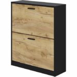 Comprar Zapatero 2 puertas - decoración roble y negro