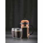 Comprar Bodum chambord juego de cafeteras de pistón - 8 tazas - 1l - marrón - con 2 vasos de doble pared pavina 0.35l