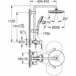 Comprar Columna de ducha con mezclador monomando - ahorro de agua - grohe vitalio comfort 250 - cromo - 26985001