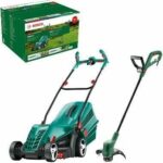 Comprar Cortacésped eléctrico bosch arm 34 - ancho de corte 34 cm - 1300w + cortabordes - easygrasscut 23 - 280w - diámetro de corte 23 cm