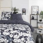 Comprar Juego de ropa de cama mawira - 2 personas - 260 x 240 cm - 100% algodón - azul marino estampado floral - hoy