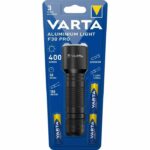 Comprar Linterna - varta - luz de aluminio f30 pro - 400lm - led de alto rendimiento - 3 modos de iluminación - clip de bolsillo - 3 pilas aaa incluidas