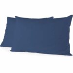 Comprar Lovely home juego de 2 fundas de almohada rectangulares - 50 x 70 cm - 100% algodón - azul
