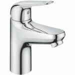 Comprar Mezclador monomando de lavabo - grohe swift - 24323001 - cromo - talla s - apertura para agua fría - ahorro de agua - desagüe click-clack