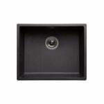 Comprar Nord inox fregadero de cocina empotrado 1 recipiente + 1 desagüe de cesta sin escurridor - resina - 50 x 40 x 20 cm - negro