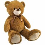 Comprar Oso de peluche marrón con lazo +/- 100 cm - planet pluch - magnífico osito de peluche blandito de 1 metro.