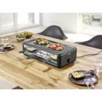 Comprar Parrilla raclette - severin - rg2365 - 8 personas - placa de cocción cerámica 48 x 24 cm - parrilla raclette 1300 w - negro