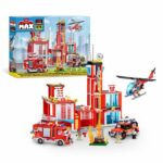 Comprar Set de construcción - zuru - estación de bomberos grande (976 piezas) - crea una estación de bomberos con vehículos y accesorios