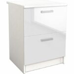 Comprar Start mueble bajo de cocina l 60 cm con encimera incluida - blanco brillante