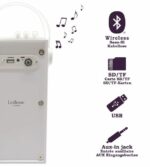 Comprar Altavoz bluetooth portátil de moda con micrófono y efectos de luz iparty lexibook