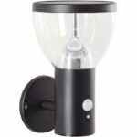 Comprar Aplique de exterior - brilliant - tulip - led y solar - detector de movimiento - acero inoxidable y plástico - 4 w - negro