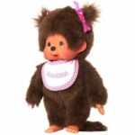 Comprar Babero niña monchhichi rosa 20 cms