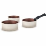 Comprar Batería de cocina - todo tipo de fuegos incluida inducción - arthur martin - am2655 - juego de 3 cacerolas -16-18-20 cm + 1 mango extraíble