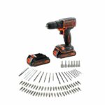 Comprar Black & decker bdcdc18bafc - taladro-atornillador - batería li ion 2x18 v + 80 accesorios - naranja