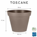 Comprar Eda maceta toscana redonda - Ø 60 x h 47 cm - 76 l - taupe