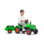 Comprar Falk - tractor de pedal verde x tractor con capó de apertura y remolque incluido