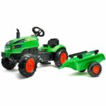 Comprar Falk - tractor de pedal verde x tractor con capó de apertura y remolque incluido