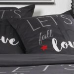 Comprar Juego de cama de algodón today love - 2 personas - 240 x 260 cm - estampado gris