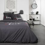 Comprar Juego de cama de algodón today love - 2 personas - 240 x 260 cm - estampado gris