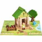 Comprar La cabaña del jardinero 60 piezas - jeujura - juego de construcción en madera natural