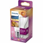 Comprar Philips bombilla led estándar e27 - atenuador compatible con vidrio esmerilado blanco cálido de 100 w - vidrio