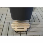 Comprar Soporte eda sobre ruedas Ø 30 cm en madera - 4 ruedas - 30 x 30 x h.8 cm