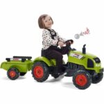 Comprar Tractor de pedales falk claas con remolque